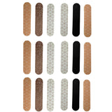 Set of 18 Dual-Sided Nail File Emery Board Heavy Medium & Fine Grit Cushioned Easy Grip Comfortable Filing Smoothing Finishing Nails 3.5” Travel Size TSA Approved