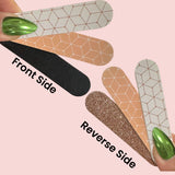 Set of 18 Dual-Sided Nail File Emery Board Heavy Medium & Fine Grit Cushioned Easy Grip Comfortable Filing Smoothing Finishing Nails 3.5” Travel Size TSA Approved