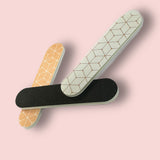 Set of 18 Dual-Sided Nail File Emery Board Heavy Medium & Fine Grit Cushioned Easy Grip Comfortable Filing Smoothing Finishing Nails 3.5” Travel Size TSA Approved