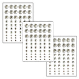 1800 Crystal Clear Self Adhesive Face Body Rhinestones Gems Strong Stickers 3 Sizes Stick On Embellishment Jewels Body Face Nails Bling Craft DIY Decorations(4/6/9mm)