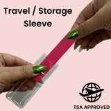 Set of 12 Dual-Sided Coarse & Fine Grit Nail File Emery Board Individual Case Cushioned Easy Grip Filing Smoothing Polishing Finishing Nails 4.25” Travel Size TSA Approved