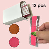 Set of 12 Dual-Sided Coarse & Fine Grit Nail File Emery Board Individual Case Cushioned Easy Grip Filing Smoothing Polishing Finishing Nails 4.25” Travel Size TSA Approved