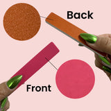Set of 12 Dual-Sided Coarse & Fine Grit Nail File Emery Board Individual Case Cushioned Easy Grip Filing Smoothing Polishing Finishing Nails 4.25” Travel Size TSA Approved