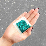1 Pack of 12 Sparkly Colors Chunky Glitter Iridescent Irregular Holographic Foil Flakes Confetti Nail Art Resin Body Eyes Face Craft Red Black Gold White Green Purple Pink Orange Blue Silver Voilet
