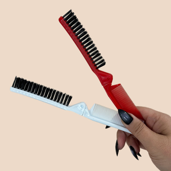 Vintage Rare Honey Comb Red Wide Tooth Rectangle Hair Small Pocket Travel  Brush Amazon.com : Kent R7T Fine and Wide Tooth Hair Comb  main image 4