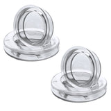 2 Sets of 2 Inch Patio Table Umbrella Hole Ring & Cap Set Premium Silicone Clear Transparent Hole Ring Plug & Cap Outdoor Patio Tables Garden Beach Home Café Restaurant