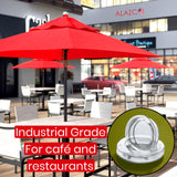 ALAZCO  1 Set of 2 Inch Patio Table Umbrella Hole Ring & Cap Set Premium Silicone Clear Transparent Hole Ring Plug & Cap Outdoor Patio Tables Garden Beach Home Café Restaurant