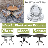 ALAZCO  1 Set of 2 Inch Patio Table Umbrella Hole Ring & Cap Set Premium Silicone Clear Transparent Hole Ring Plug & Cap Outdoor Patio Tables Garden Beach Home Café Restaurant