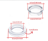 ALAZCO  1 Set of 2 Inch Patio Table Umbrella Hole Ring & Cap Set Premium Silicone Clear Transparent Hole Ring Plug & Cap Outdoor Patio Tables Garden Beach Home Café Restaurant