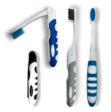 4 Pack Soft Bristle Tooth Brush Travel Comfort Hold Toothbrush On The Go Folding Compact Size Ergonomic Foldable Camping Gym School Locker Backpack TSA Approved BPA-Free