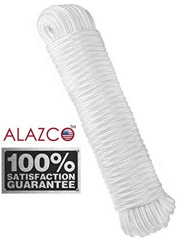 1 ALAZCO 80 ft. Extra Strong Diamond Braid Polypropylene Multi-Purpose –  Alazco