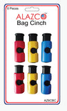 6pc Premium Quality ALAZCO Bag Clips - Value Set Food Fruit Bread Bag Cinch Non-Slip Grip EASY Squeeze & Lock