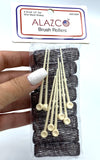 ALAZCO 16 pc Vintage Style Hair Roller MINI Small BRUSH ROLLERS & PINS Mesh Hair Curlers With Bristles 2"x 1/2" with Flexible Locking Pins - Tight Small Curls Short Hair Kids Pageants Doll Hair