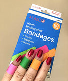 240pc ALAZCO Neon Adhesive Waterproof Bandages Strip (2-3/4" x 3/4") Kids Children First Aid Latex-Free