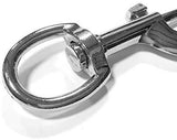 4pc ALAZCO Superior Quality 3.5'' Inch by 1/2-Inch 70 Lbs Round Steel Swivel Eye Bolt Snap Hook Multipurpose Pet Leash Flag Pole Key Chain Clothlines Tarp Cover - Nickel Plated