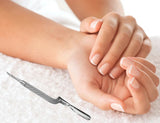 Comfort Hold Easy Grip Ergonomically Angled Curved Cuticle Pusher Tool Heavy Duty 5" Double Ended Pusher & Cleaner - Premium Pakistan Stainless Steel