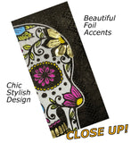 Pack of 40 Day of the Dead Sugar Skull Cocktail Napkins 5x5’’ Beverage Chic Dia de los Muertos Halloween Party Napkins Bar Black w/Gold Foil Accents