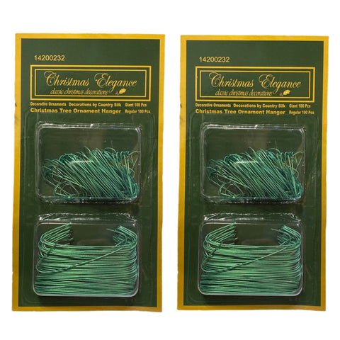 ALAZCO 400pc Green Christmas Holiday Ornament Hanger Hooks Hang Holiday Ornaments & Decorations Tree, Garlands & Wreaths