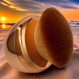 Foundation Brush Makeup Brush SOFT Kabuki Dome Shaped Face Body SPF Blush Bronzer Self-Tanner Buffing Liquid Powder Cream Cosmetic Application Rose Gold Mirror Finish