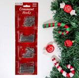 ALAZCO 300 Silver Christmas Holiday Ornament Hooks Hang Holiday Ornaments & Decorations Hanging on Tree Garlands & Wreaths