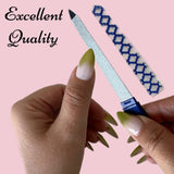 8 Premium Diamond Steel Double Sided (Fine & Medium) Sword File Sapphire Grit Nail File Manicure Pedicure Grooming Buffing Tool PRO DIY Natural Gel Acrylic Fingers Toenails Beautiful Protective Cover