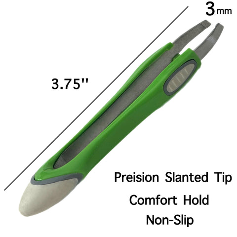  Fine-Tip - Ergonomic Reverse Grip - Craft Tweezers - Gray