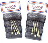  ALAZCO 8 pc Vintage Style Hair Rollers XLarge BRUSH ROLLERS & 8 PINS (8 XL Rollers) 