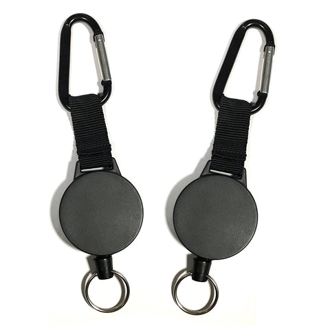 2 ALAZCO Heavy Duty Retractable Key Chain & Badge Reel Holder W