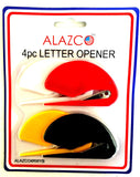 Value Pack ALAZCO 4pc World's Most Efficient Letter Opener Envelope Slitter