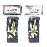 ALAZCO 16 pc Vintage Style Hair Roller MINI Small BRUSH ROLLERS & PINS Mesh Hair Curlers With Bristles 2"x 1/2" with Flexible Locking Pins - Tight Small Curls Short Hair Kids Pageants Doll Hair