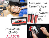  Audio Tape Cassette Head Cleaner w/ 3 Cleaning Fluids Care Wet Maintenance Kit by Alazco 