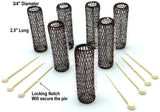  ALAZCO 14 pc Vintage Style Hair Roller Medium BRUSH ROLLERS & PINS Mesh Hair Curlers With Bristles 2.5"x 3/4", with Flexible Locking Pins 
