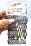 ALAZCO 8 pc Vintage Style Hair Rollers XLarge BRUSH ROLLERS & 8 PINS (8 XL Rollers)