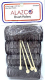 ALAZCO 8 pc Vintage Style Hair Rollers XLarge BRUSH ROLLERS & 8 PINS (8 XL Rollers)