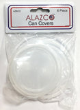 6pc ALAZCO BPA-Free Can Covers - Large Medium & Small Plastic Tight Seal Lids for Canned Goods or Pet Dog Cat Food Food Saver Reusable