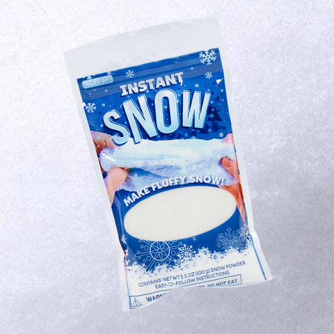 ALAZCO Instant Snow Powder - White Instant Snow Powder Fake Artificial Snow - Great for Holiday Snow Decorations Slime Playing. Party Favors Science Experiments - Just Add Water