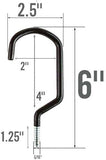 ALAZCO 8pc Heavy Duty Bike Hook & Utility Storage - Space Maximizer Instant Organizer Garage Basement Tool Shop Wall and Ceiling Mount Bicycle Hang Garden Hose Cords & More up to 60 lbs