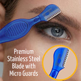 30 Eyebrow Razor Shaver Facial Exfoliating Dermaplaning Tool Peach Fuzz Face Lip Bikini Area Razor Trimmer Silky Skin Beauty Touch-Up Women Men by ALAZCO (Blue)