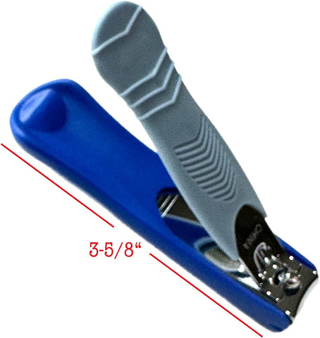 Comfort Hold Nail Clippers Non-Slip Ribbed Cushion Sure Grip Clipping  Catcher Toenails Finger Nail Cutter Sharp Trimmer Stainless Steel Men Women