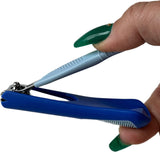 Comfort Hold Nail Clippers Non-Slip Ribbed Cushion Sure Grip Clipping Catcher Toenails Finger Nail Cutter Sharp Trimmer Stainless Steel Men Women Arthritis Unsteady Hands