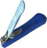 Comfort Hold Nail Clippers Non-Slip Ribbed Cushion Sure Grip Clipping Catcher Toenails Finger Nail Cutter Sharp Trimmer Stainless Steel Men Women Arthritis Unsteady Hands