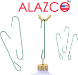 ALAZCO Value Set 600pc Green Ornament Hanging Hooks Holiday Decor - Includes 300 Large (2.5") & 300 Small (1.25") Hooks